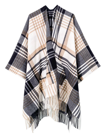 Black And Fawn Pocket Poncho - Shopmossrose